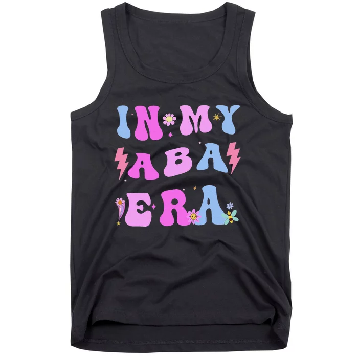 In My Aba Era Retro Applied Behavior Analyst Aba Therapist Tank Top