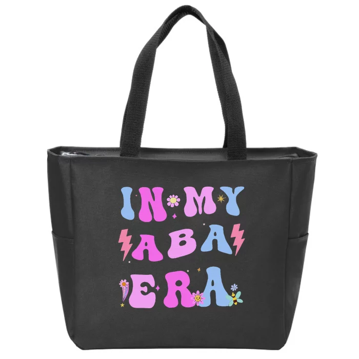 In My Aba Era Retro Applied Behavior Analyst Aba Therapist Zip Tote Bag