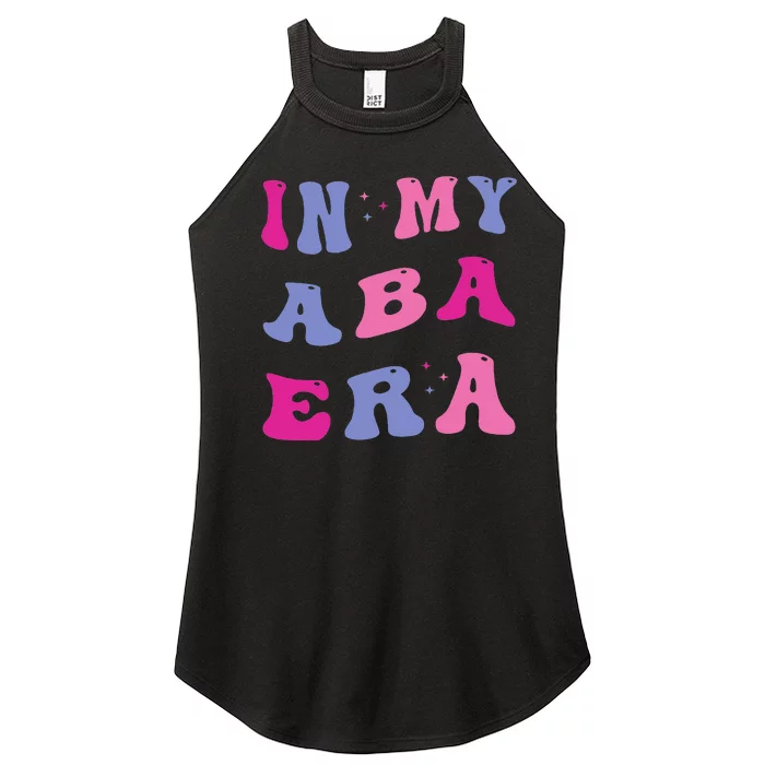 In My Aba Era Retro Applied Behavior Analyst Aba Therapist Women’s Perfect Tri Rocker Tank