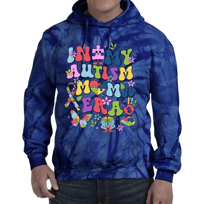 In My Autism Awareness Mama Era Autism Puzzle Tie Dye Hoodie