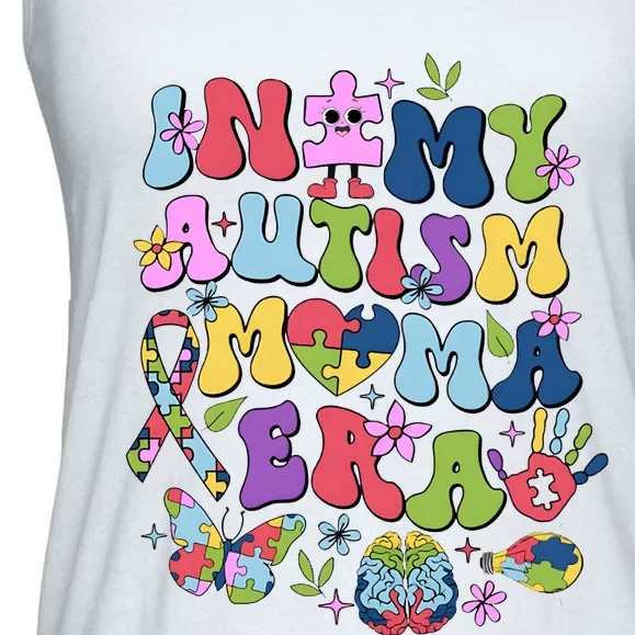 In My Autism Awareness Mama Era Autism Puzzle Ladies Essential Flowy Tank