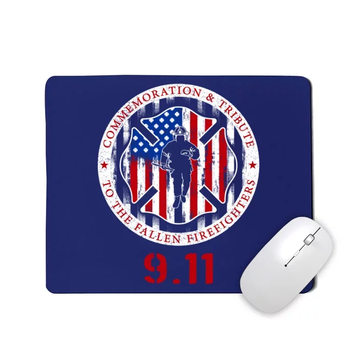 In Memory And Honor Of Firefighters Remembering 9/11 Mousepad