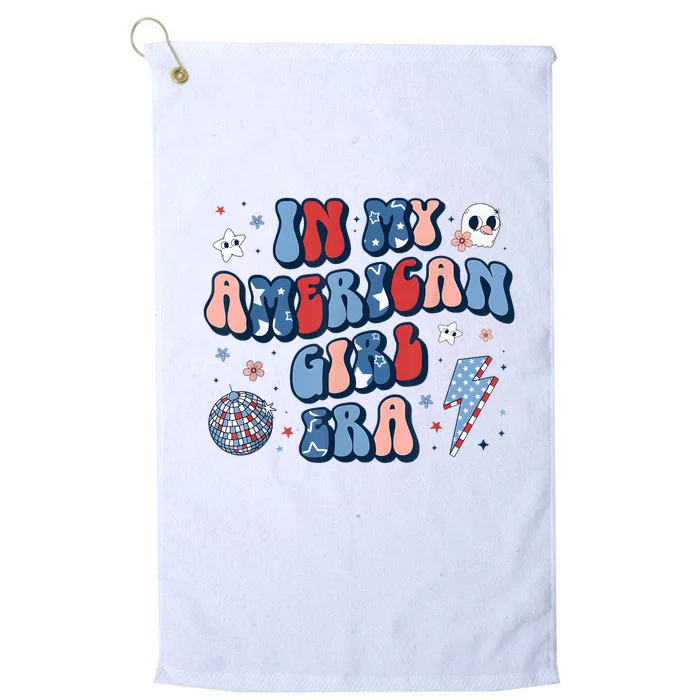 In My American Girl Era Retro 4th Of July Fourth Groovy Platinum Collection Golf Towel