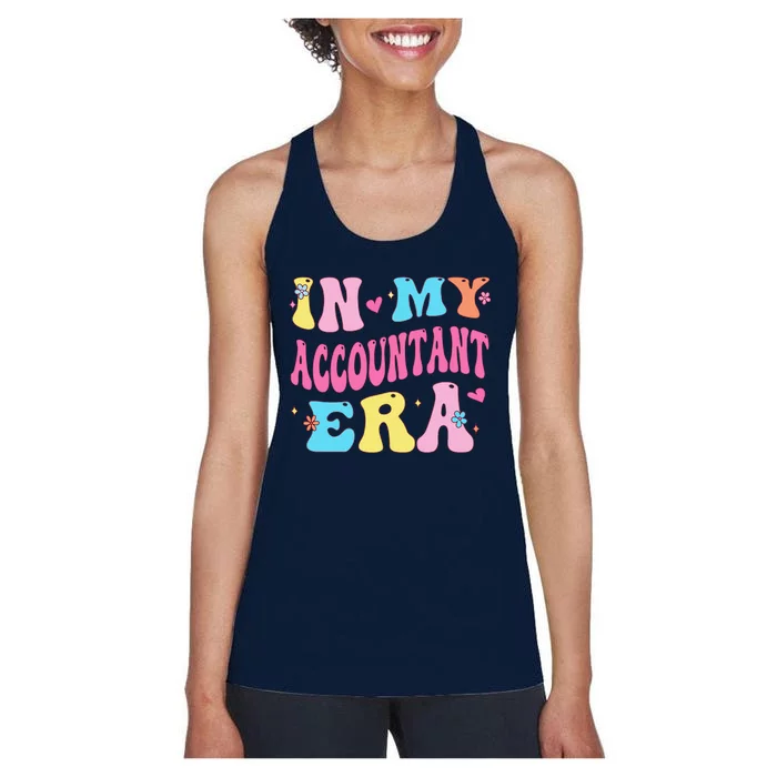 In My Accountant Era Accountant Accounting Student Women's Racerback Tank