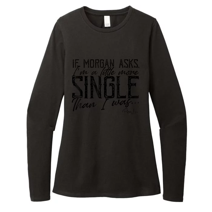 If Morgan Asks I'm A Little More Single Than I Was Womens CVC Long Sleeve Shirt