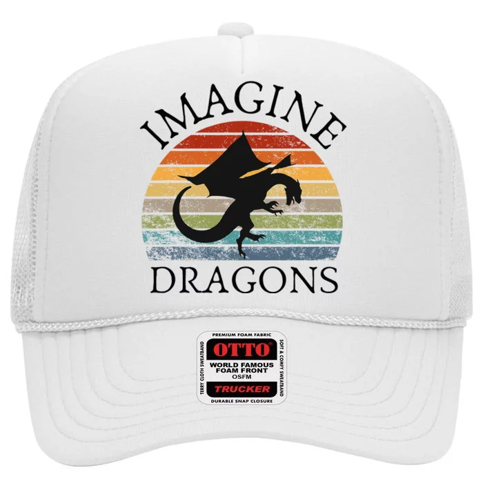 Imagine Magical And Mythical Fantasy Dragons High Crown Mesh Trucker Hat