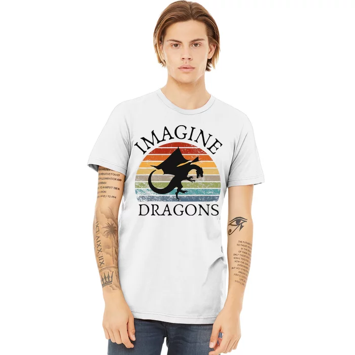 Imagine Magical And Mythical Fantasy Dragons Premium T-Shirt