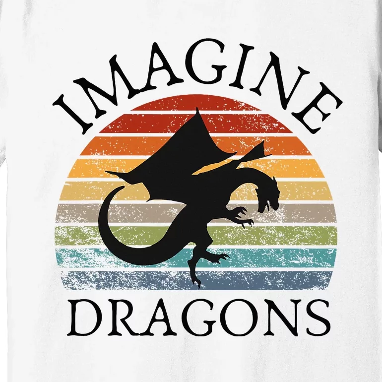 Imagine Magical And Mythical Fantasy Dragons Premium T-Shirt