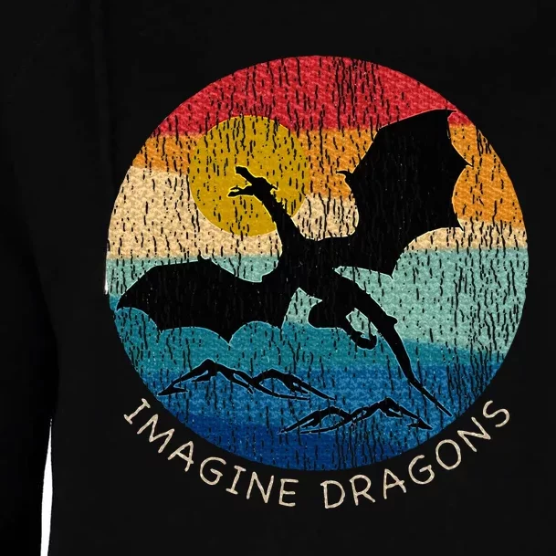 Imagine Magical and Mythical Fantasy Dragons Womens Funnel Neck Pullover Hood