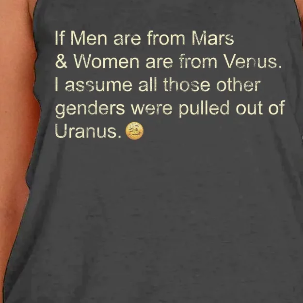 If Men Are From Mars And Women From Venus Out Of Uranus Women's Knotted Racerback Tank