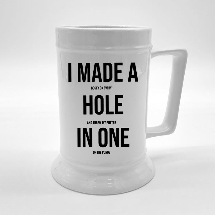 I Made A Hole In One Golf Front & Back Beer Stein