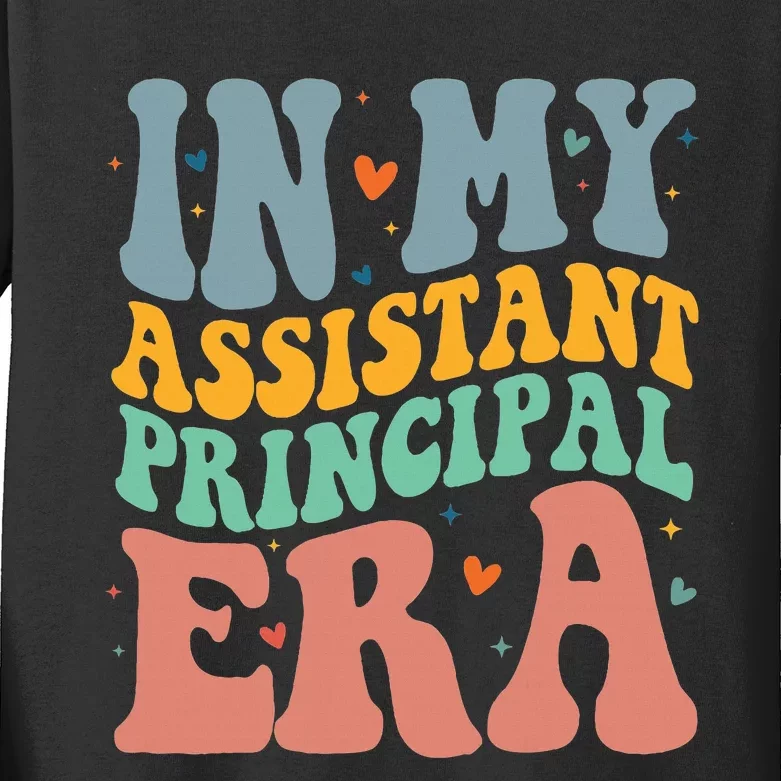 In My Assistant Principal Era Groovy Kids Long Sleeve Shirt