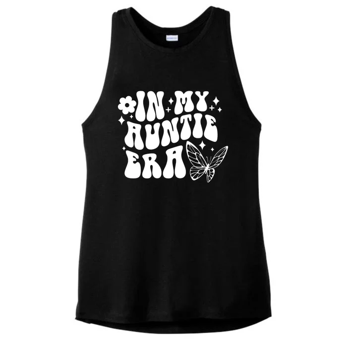 In My Auntie Era Fun Aunt Butterfly Ladies Tri-Blend Wicking Tank