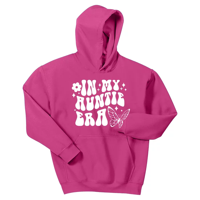 In My Auntie Era Fun Aunt Butterfly Kids Hoodie