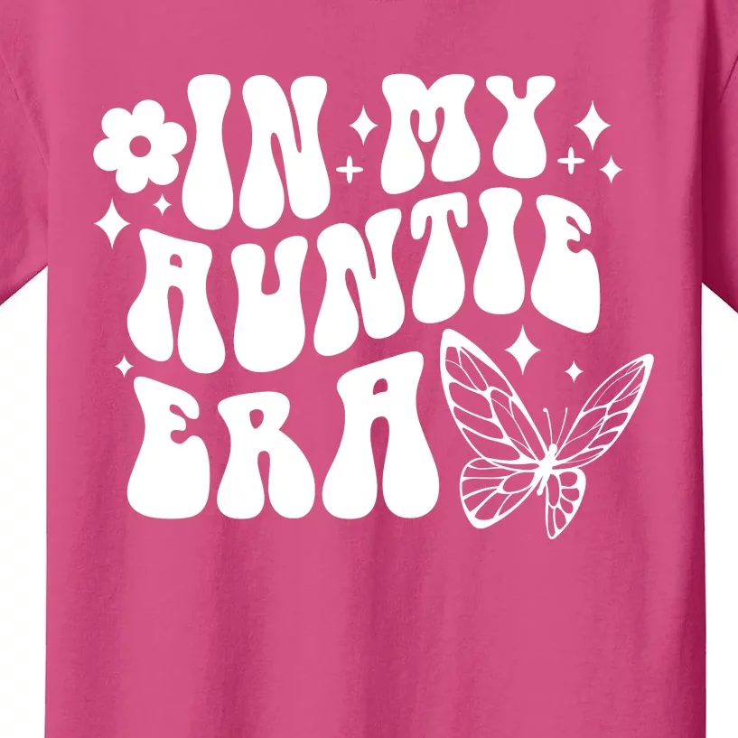 In My Auntie Era Fun Aunt Butterfly Kids T-Shirt