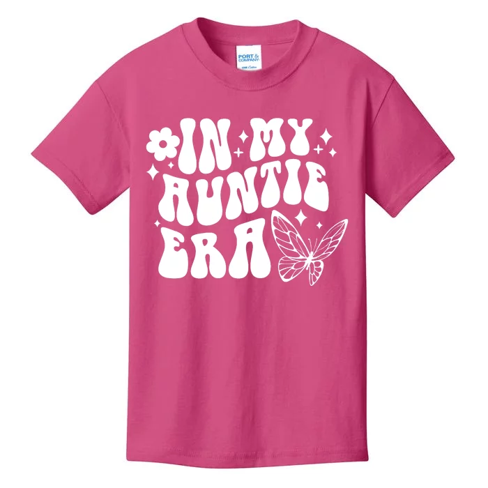 In My Auntie Era Fun Aunt Butterfly Kids T-Shirt