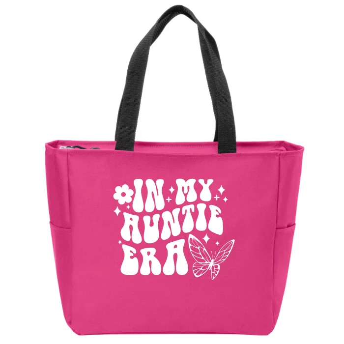 In My Auntie Era Fun Aunt Butterfly Zip Tote Bag