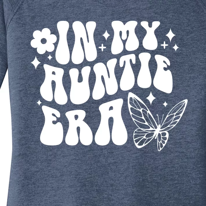 In My Auntie Era Fun Aunt Butterfly Women's Perfect Tri Tunic Long Sleeve Shirt