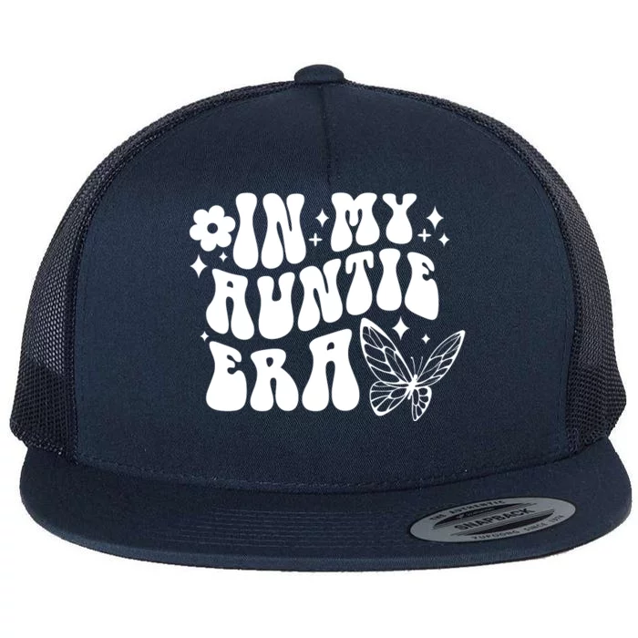 In My Auntie Era Fun Aunt Butterfly Flat Bill Trucker Hat