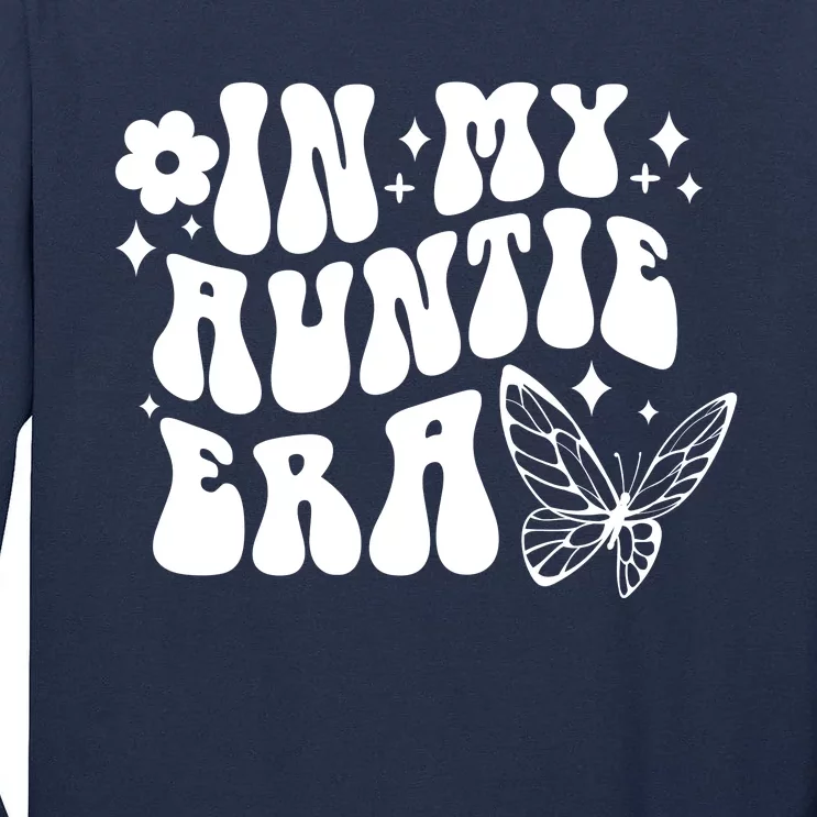 In My Auntie Era Fun Aunt Butterfly Tall Long Sleeve T-Shirt