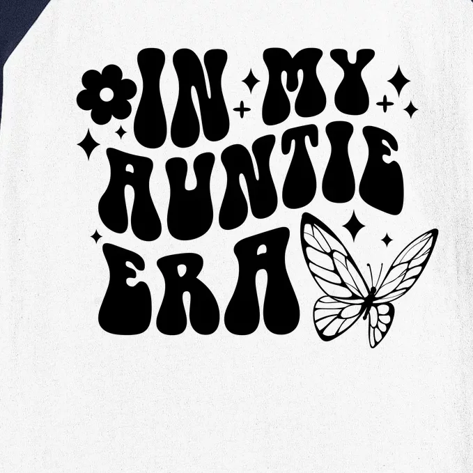 In My Auntie Era Fun Aunt Butterfly Baseball Sleeve Shirt