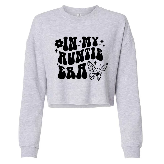 In My Auntie Era Fun Aunt Butterfly Cropped Pullover Crew