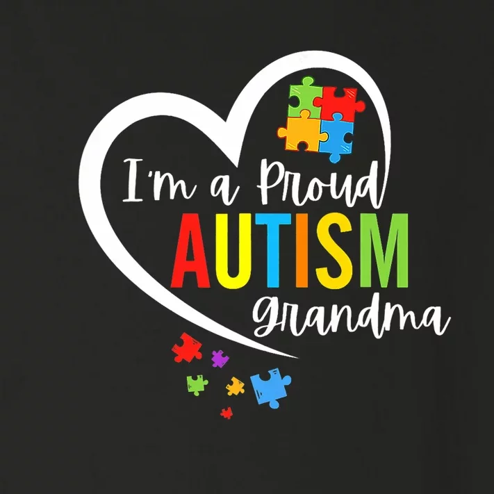 I M A Proud Grandma Love Heart Autism Awareness Puzzle Toddler Long Sleeve Shirt