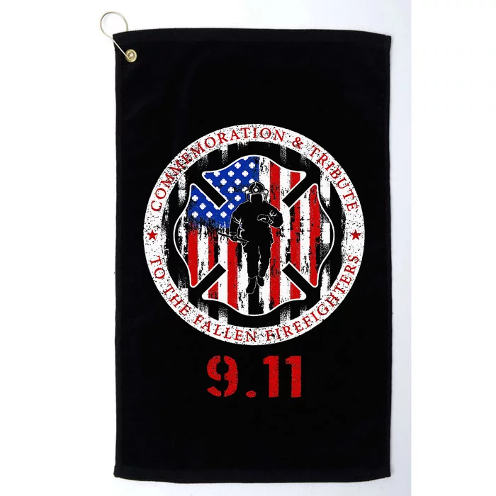 In Memory And Honor Of Firefighters Remembering 911 Platinum Collection Golf Towel