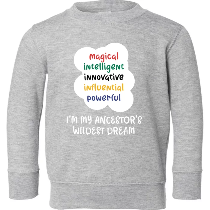 I'm My Ancestor's Wildest Dream Gift Toddler Sweatshirt