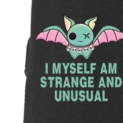 I Myself Am Strange And Unusual Halloween Bat Doggie 3-End Fleece Hoodie