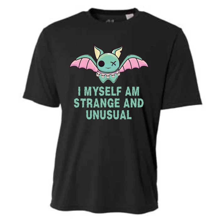 I Myself Am Strange And Unusual Halloween Bat Cooling Performance Crew T-Shirt