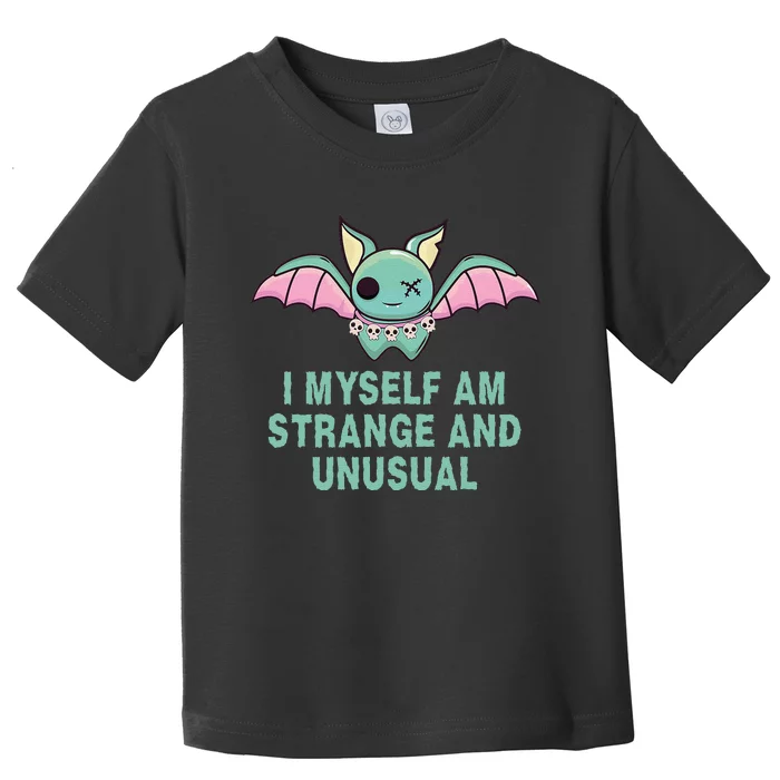 I Myself Am Strange And Unusual Halloween Bat Toddler T-Shirt