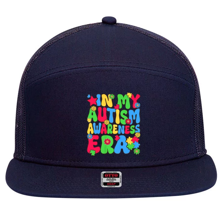 In My Autism Awareness Era 7 Panel Mesh Trucker Snapback Hat