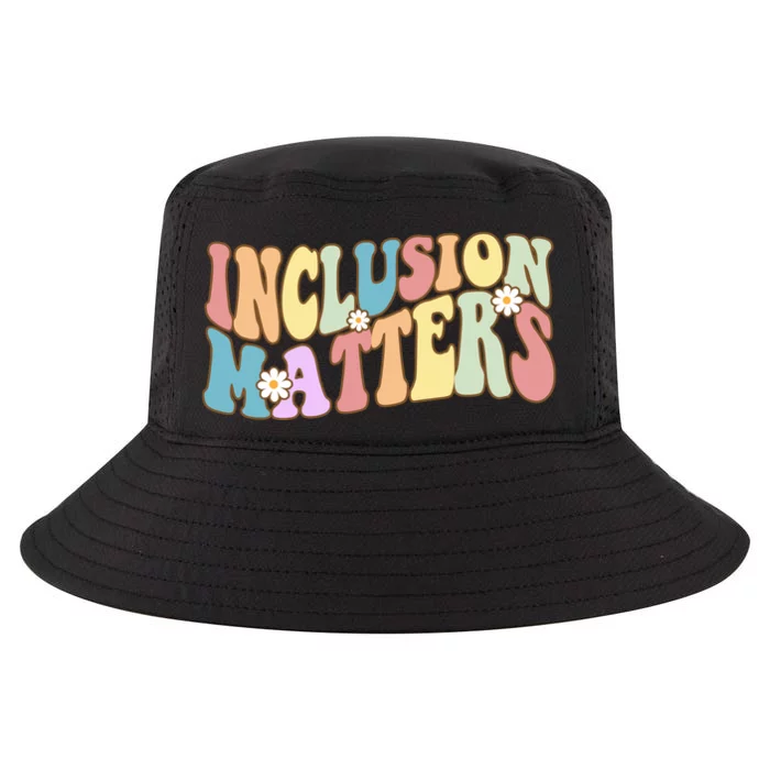 Inclusion Matters Autism Awareness Retro Floral Cool Comfort Performance Bucket Hat