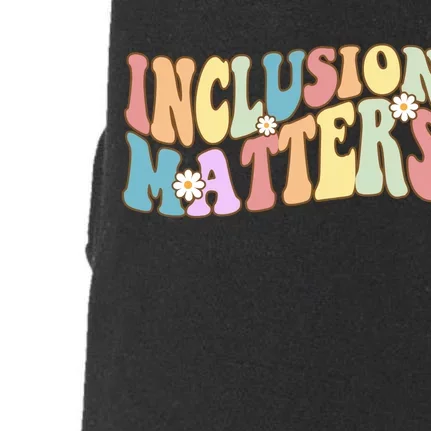 Inclusion Matters Autism Awareness Retro Floral Doggie 3-End Fleece Hoodie