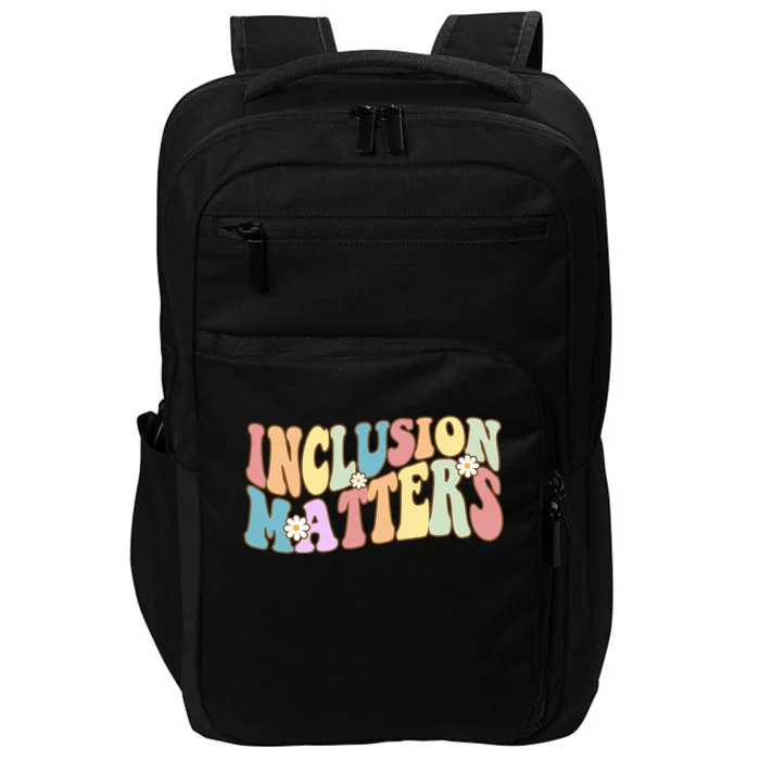 Inclusion Matters Autism Awareness Retro Floral Impact Tech Backpack