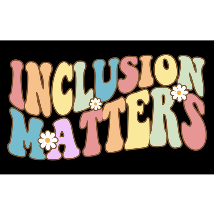 Inclusion Matters Autism Awareness Retro Floral Bumper Sticker