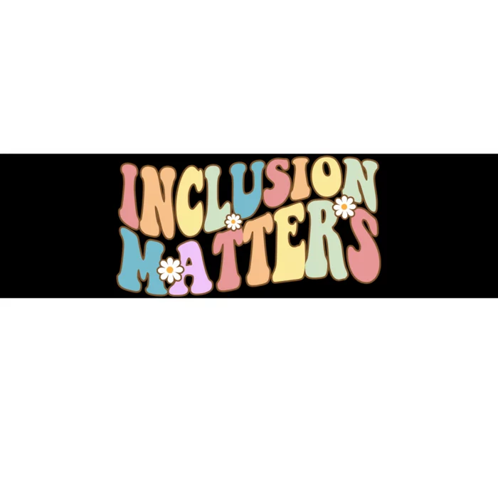 Inclusion Matters Autism Awareness Retro Floral Bumper Sticker