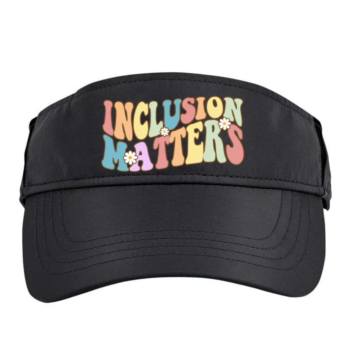 Inclusion Matters Autism Awareness Retro Floral Adult Drive Performance Visor