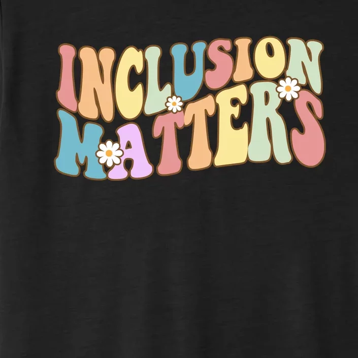 Inclusion Matters Autism Awareness Retro Floral ChromaSoft Performance T-Shirt