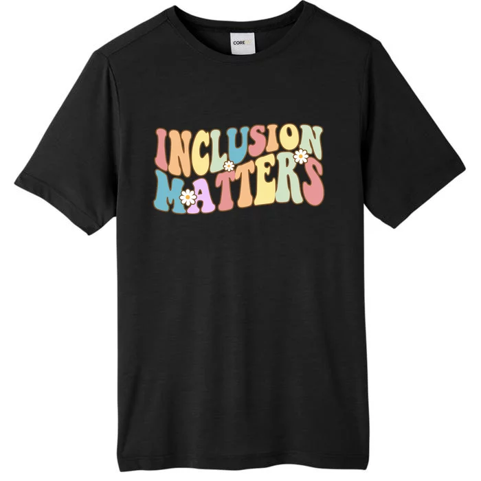 Inclusion Matters Autism Awareness Retro Floral ChromaSoft Performance T-Shirt