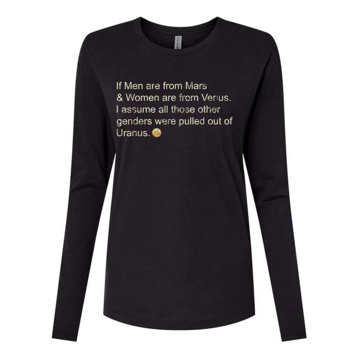 If Men Are From Mars And Women From Venus Out Of Uranus Womens Cotton Relaxed Long Sleeve T-Shirt