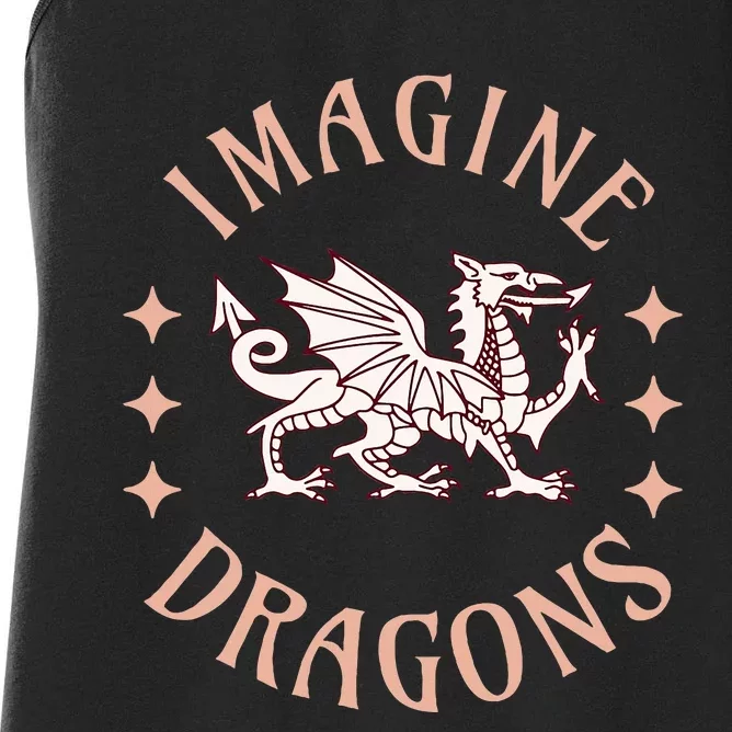 Imagine Magical And Mythical Fantasy Dragons For Women's Racerback Tank