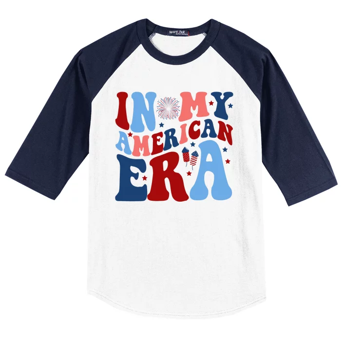 In My American Era Festive 4th Of July Summer Baseball Sleeve Shirt