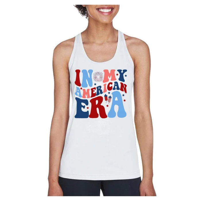 In My American Era Festive 4th Of July Summer Women's Racerback Tank