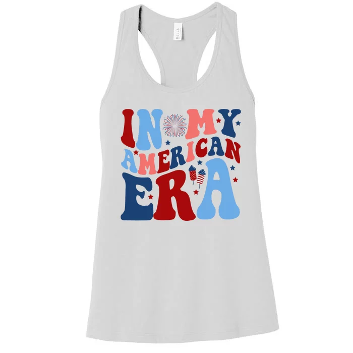 In My American Era Festive 4th Of July Summer Women's Racerback Tank