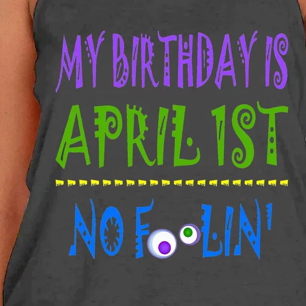 It's My April Fool's Day Birthday Women's Knotted Racerback Tank