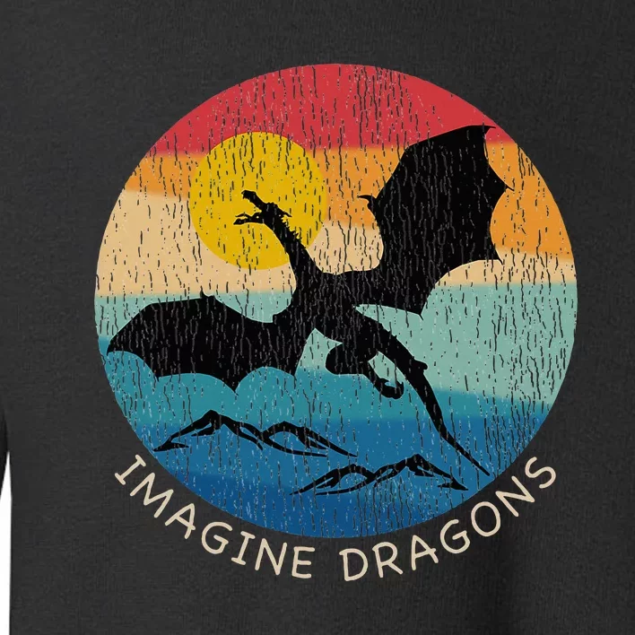 Imagine Magical And Mythical Fantasy Dragons Toddler Sweatshirt