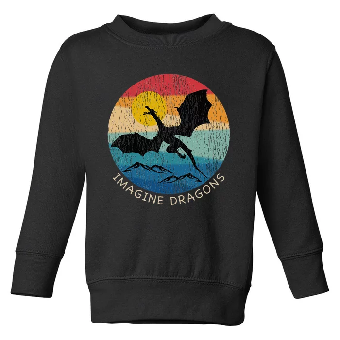 Imagine Magical And Mythical Fantasy Dragons Toddler Sweatshirt