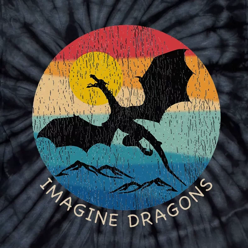 Imagine Magical And Mythical Fantasy Dragons Tie-Dye T-Shirt